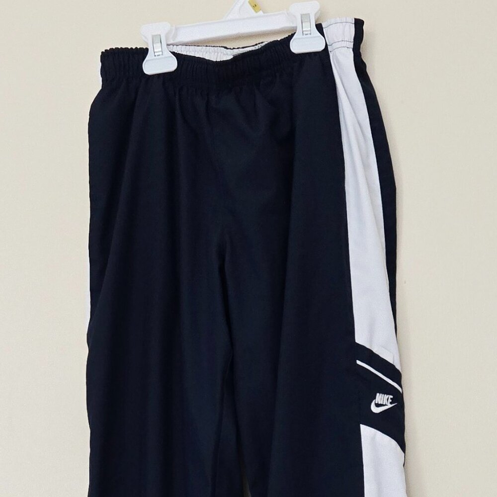 Nike Boy's Blue & White Polyester Athletic Pants